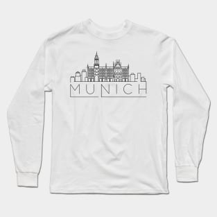 Munich Minimal Skyline Long Sleeve T-Shirt